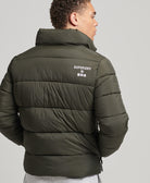 SUPERDRY Sports Puffer Non hooded Jacket Football Grid Khaki Football Grid Khaki detail view