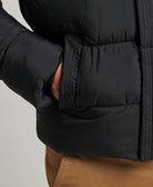 SUPERDRY Black XP-D Sports Puffer Jacket Black side view
