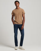 SUPERDRY Vintage Slim Jean Vanderbilt Ink Worn Vanderbilt Ink Worn model front view