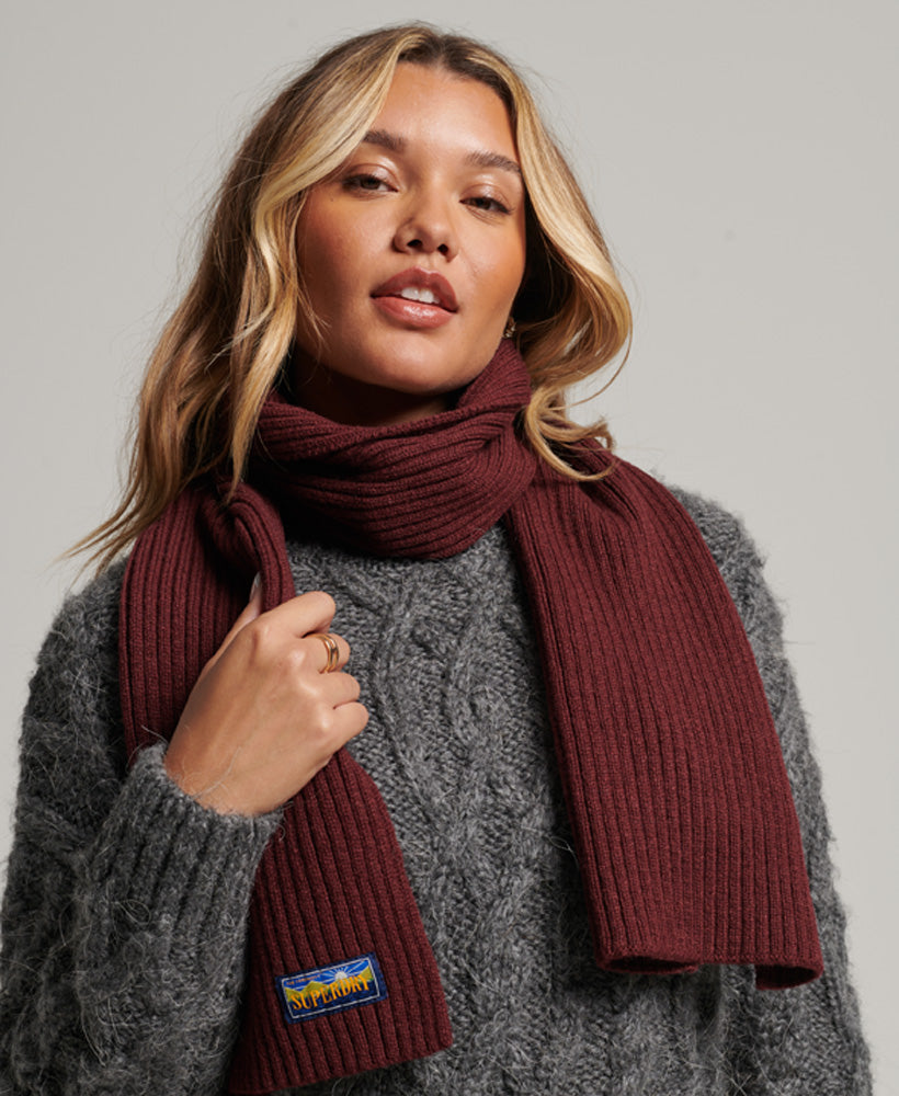 SUPERDRY Vintage Radar 2.0 Scarf Port Port front view