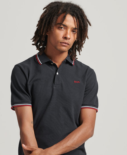 Vintage Tipped s/s Polo Dark Navy/Red