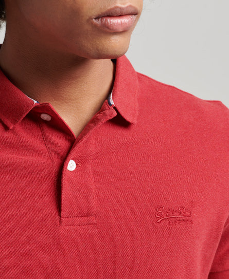 Classic Pique Polo Hike Red Marl logo