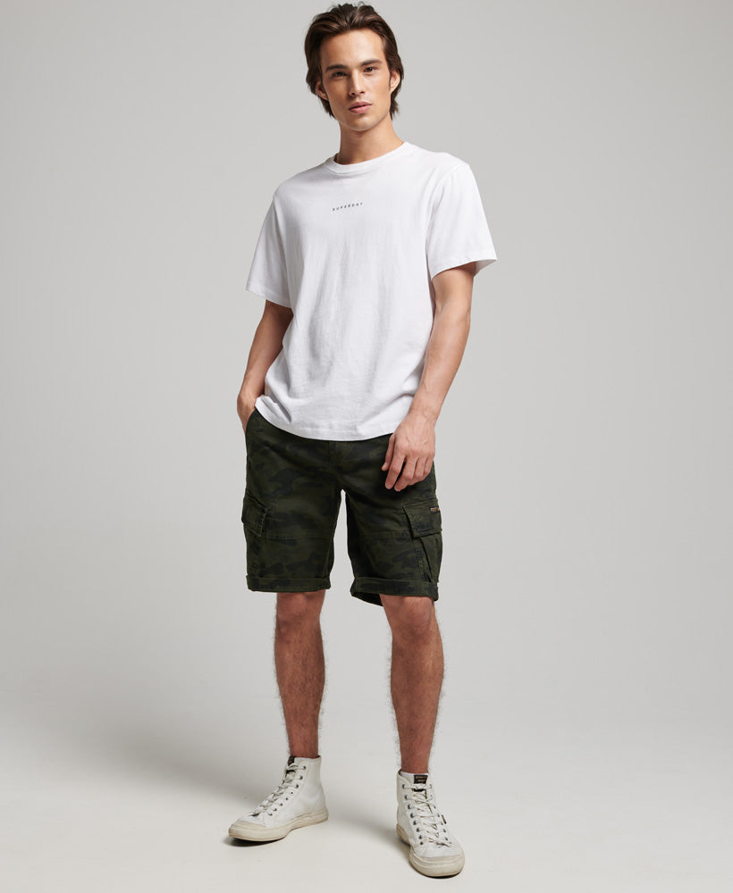 SUPERDRY Vintage Core Cargo Short Overdyed Camo Overdyed Camo model front view