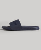 SUPERDRY Code Logo Vegan Pool Slide Rich Navy/rich Navy Rich Navy/Rich Navy model front view