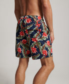 SUPERDRY Vintage Hawaiian Swimshort Banana Leaf Navy Banana Leaf Navy model front view