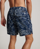 SUPERDRY Vintage Hawaiian Swimshort Horaizu Indigo Horaizu Indigo model front view