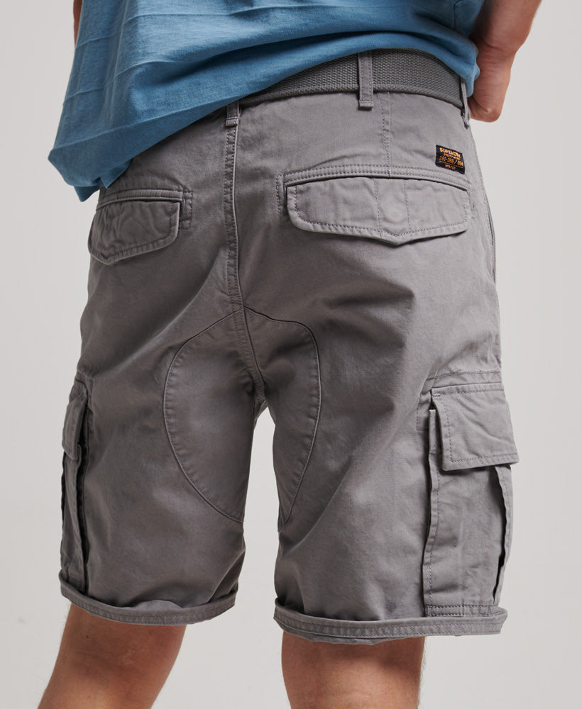 SUPERDRY Vintage Heavy Cargo Short Naval Grey Naval Grey model front view