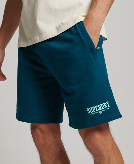 SUPERDRY Code Sailor Blue Core Sport Shorts Sailor Blue model front view