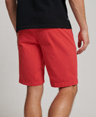 SUPERDRY Vintage Officer Chino Short Cayenne Pink Cayenne Pink model front view