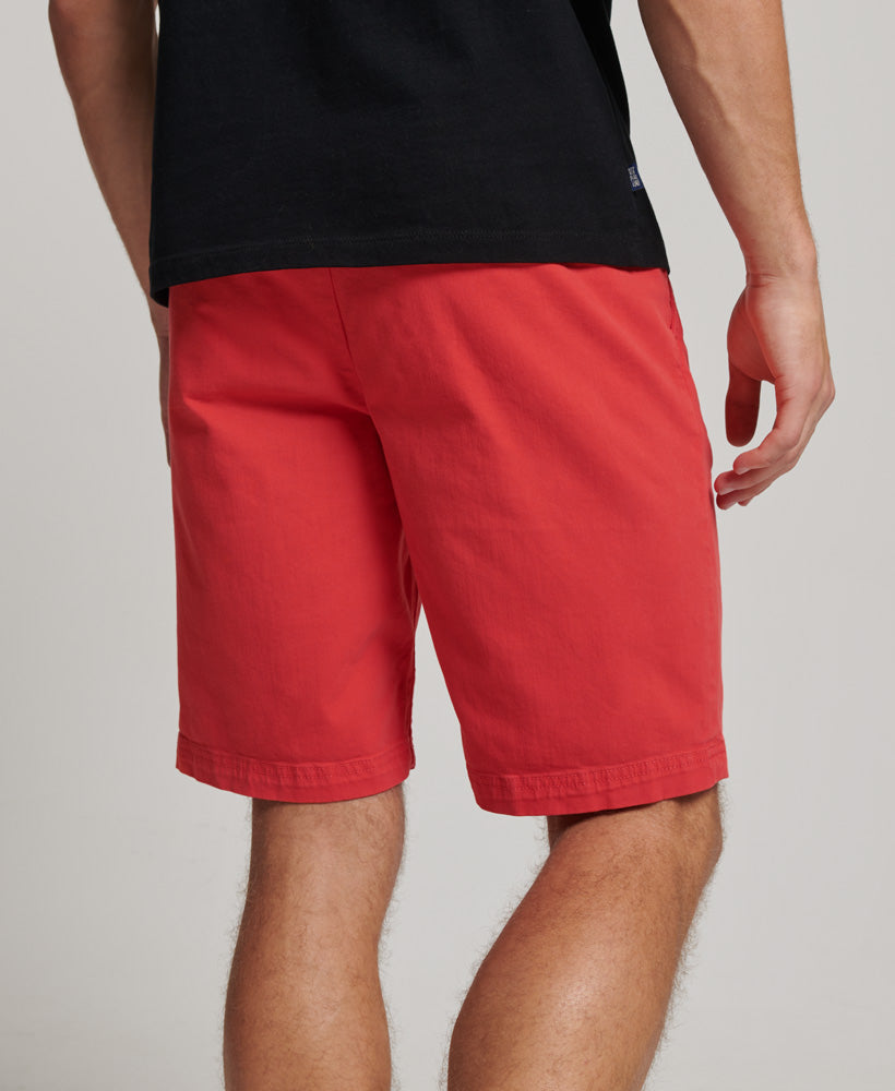 SUPERDRY Vintage Officer Chino Short Cayenne Pink Cayenne Pink model front view