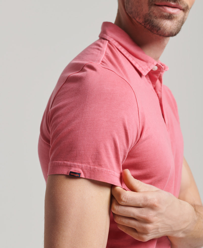 SUPERDRY Studios Jersey Polo Paradise Pink Paradise Pink detail view