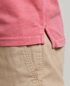 SUPERDRY Studios Jersey Polo Paradise Pink Paradise Pink back view