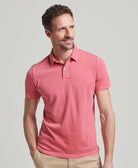 SUPERDRY Studios Jersey Polo Paradise Pink Paradise Pink front view