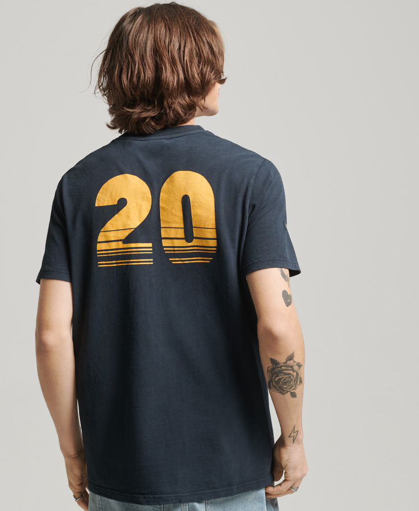 SUPERDRY Vintage Terrain Classic Tee Black Black model front view