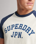 SUPERDRY Vintage Gym Ath Raglan Tee Navy/winter Cream Navy/Winter Cream detail view